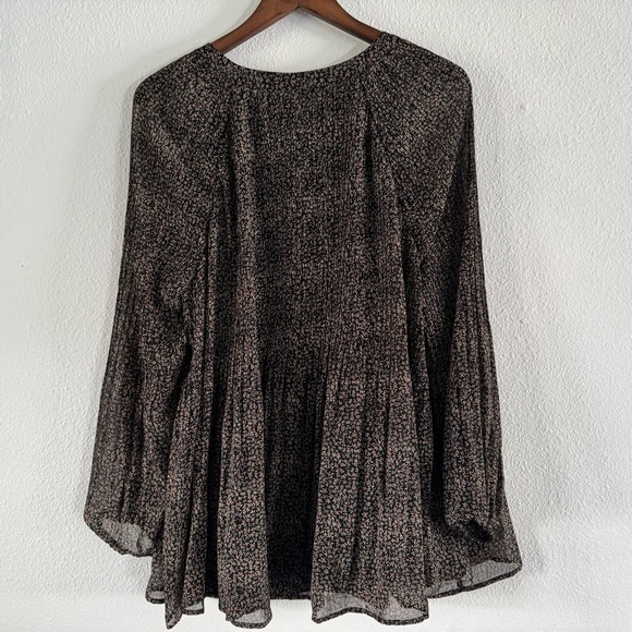 DR2 Ditsy Floral NEW Tunic Blouse 1X Bell Sleeve Coquette Boho Chic Top Festival - Picture 10 of 11